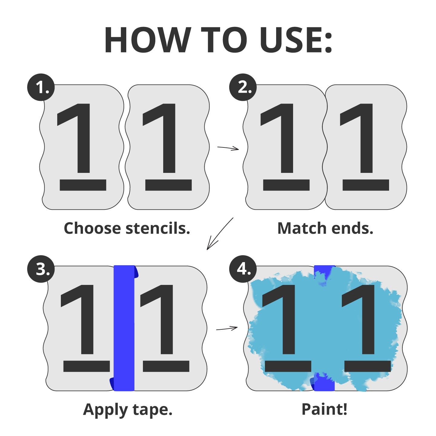 Curb Stencil Kit For Address Painting