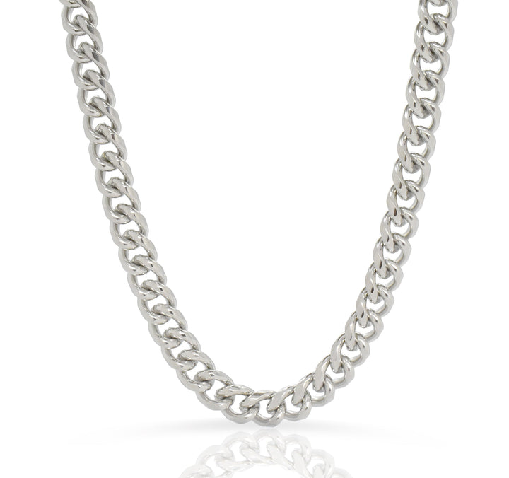 NECKLACEMASON LARGE SILVER CUBAN CHAIN