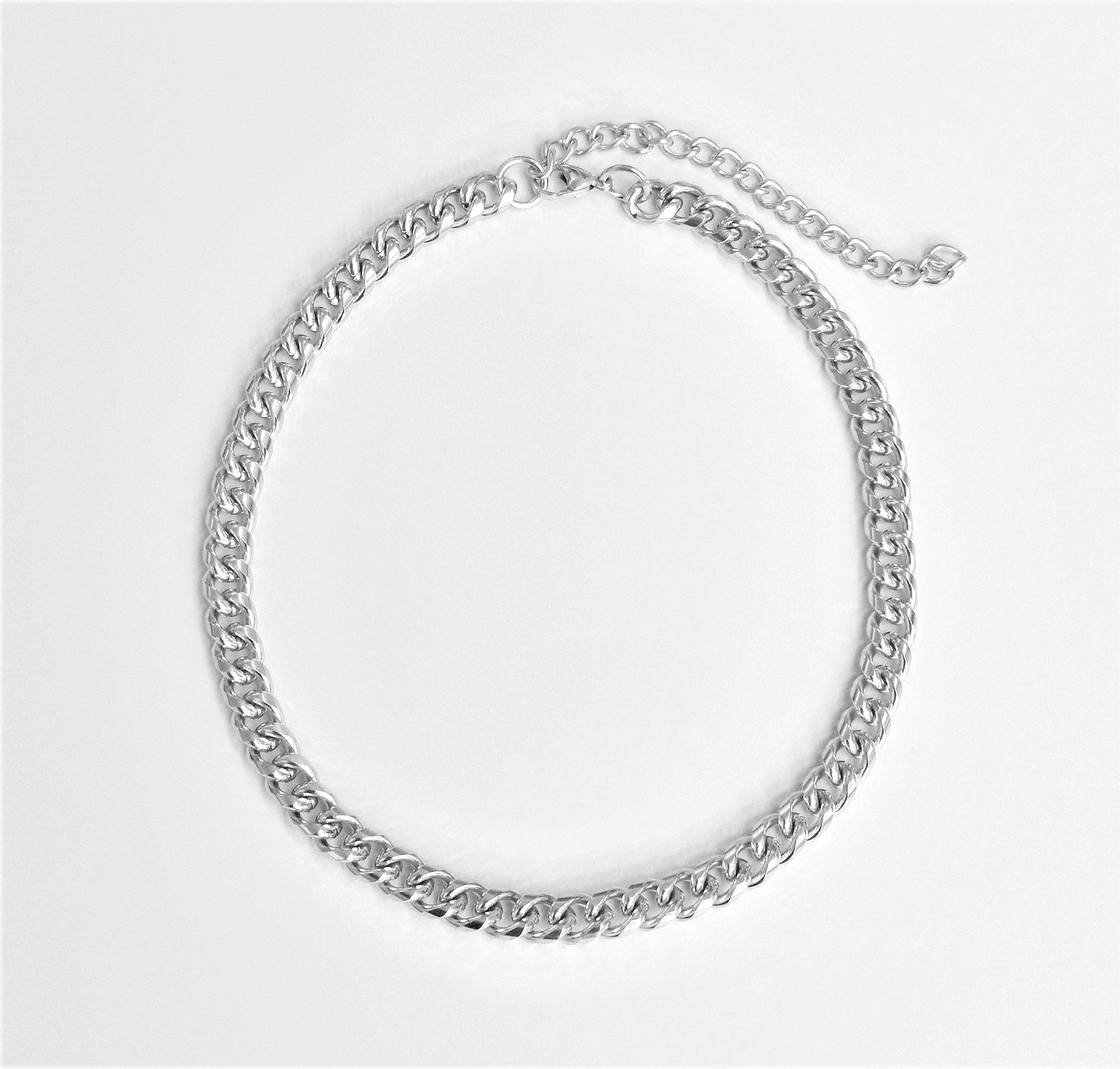 NECKLACEMASON LARGE SILVER CUBAN CHAIN