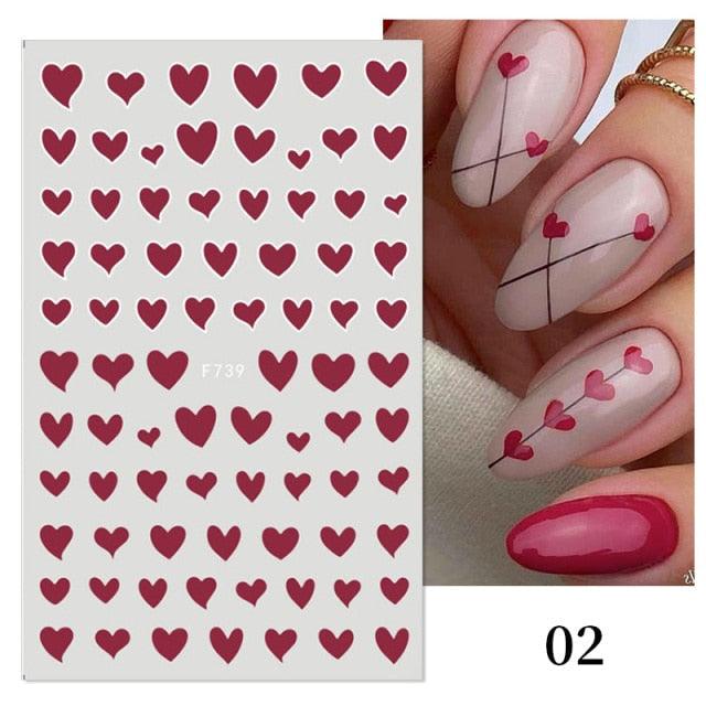 Rose Gold Star 3D Nail Stickers Silver Black White Star Heart Transfer Stickers for Nails DIY Decals Manicures Decoration Tips Nail Art Decals Water Transfer Nail Decals Sticker For Pretty Girl Self-Adhesive Nail Decals Designer Nail Stickers for Acrylic