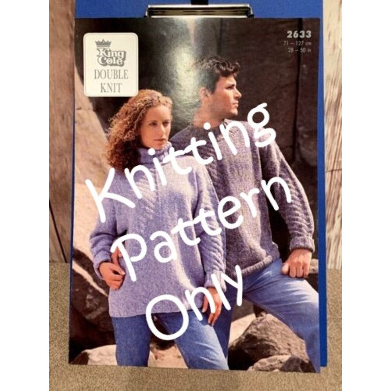 New King Cole 2633 Stonewash DK Sweater and Tunic Pullover Knitting Pattern